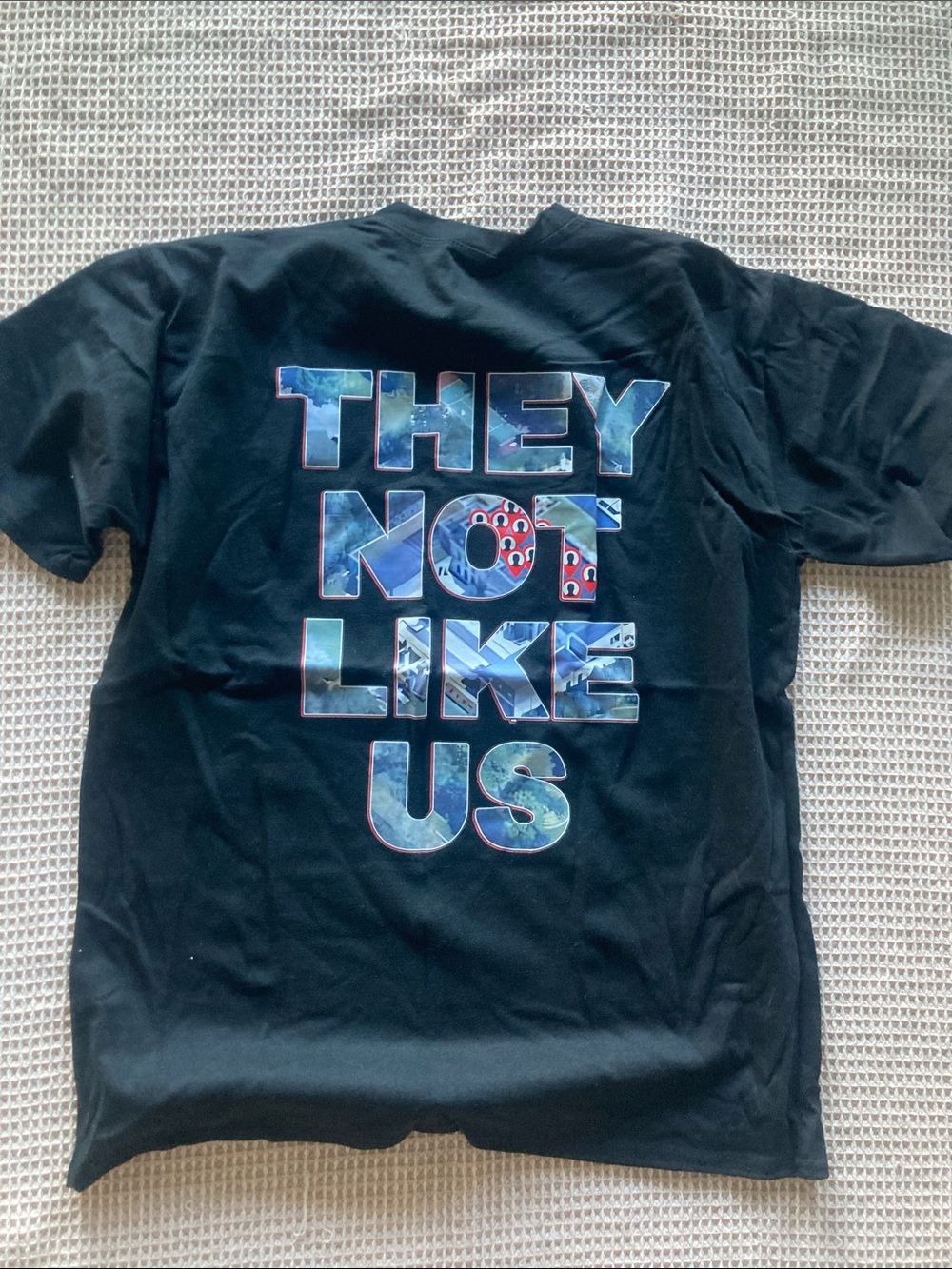 Gildan Black Short-Sleeve Tee with Multicolor Graphic Lettering
